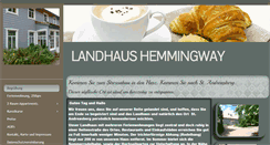 Desktop Screenshot of landhaus-hemmingway.de