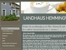 Tablet Screenshot of landhaus-hemmingway.de